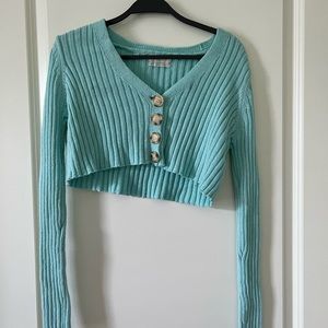 Urban Outfitters Cropped Blue Sweater